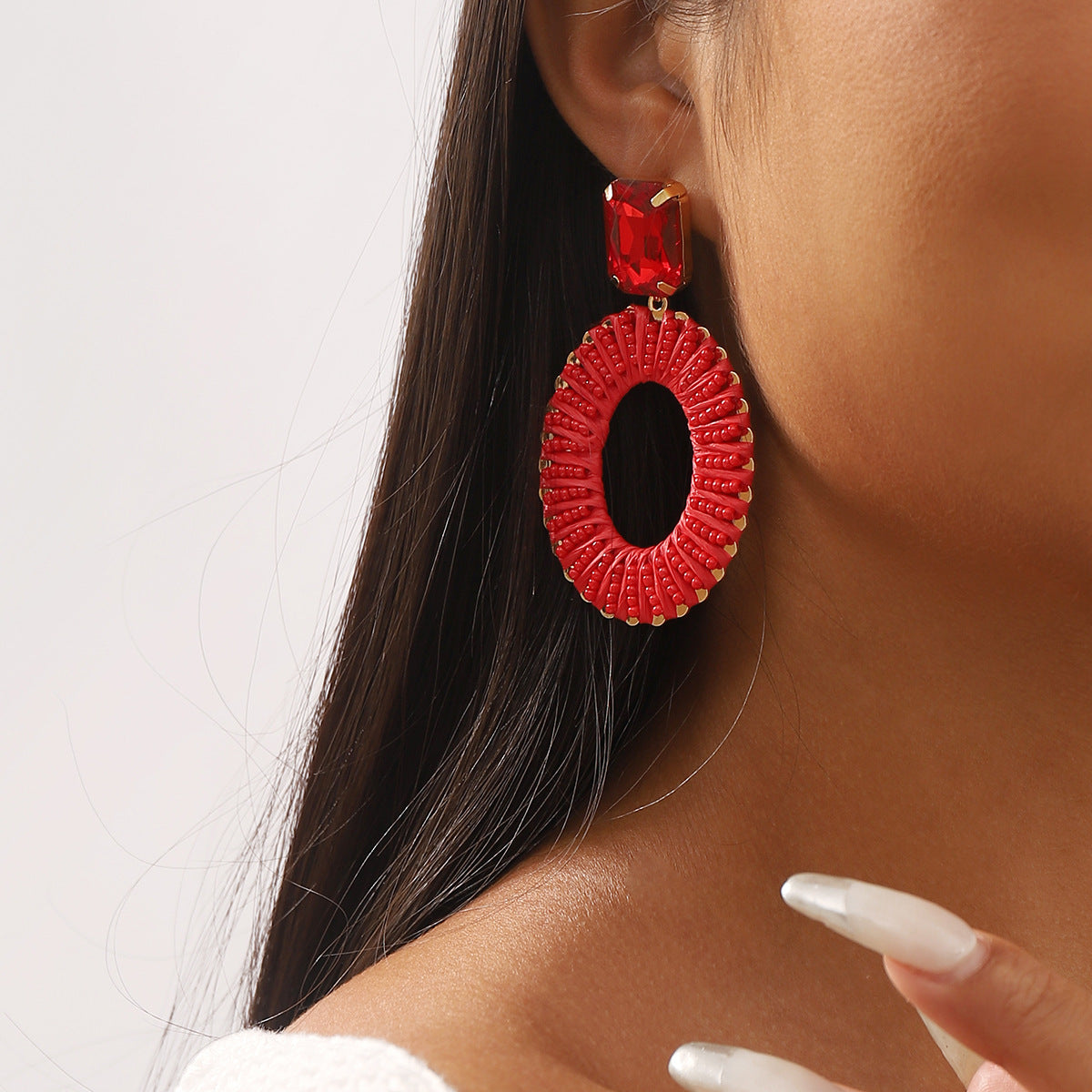 Pendientes Geométricos Minimalistas con Cuentas para Mujer Base de Hierro Hecha a Mano con Cuentas Miyuki de Colores Joyería Casual de Verano para Vacaciones