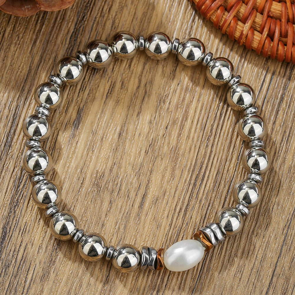 Geometric Rectangle Gemstone Beaded Bracelet for Men and Women