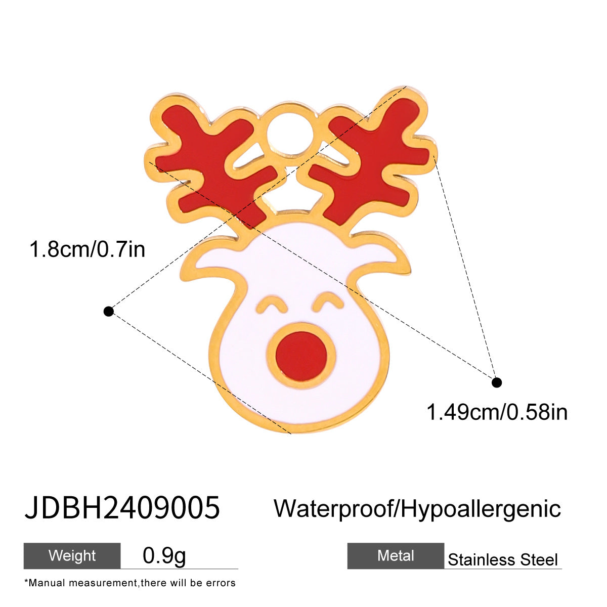 Fashionable Christmas Snowflake and Santa Bell Stainless Steel Bracelet for Women with Plated Finish