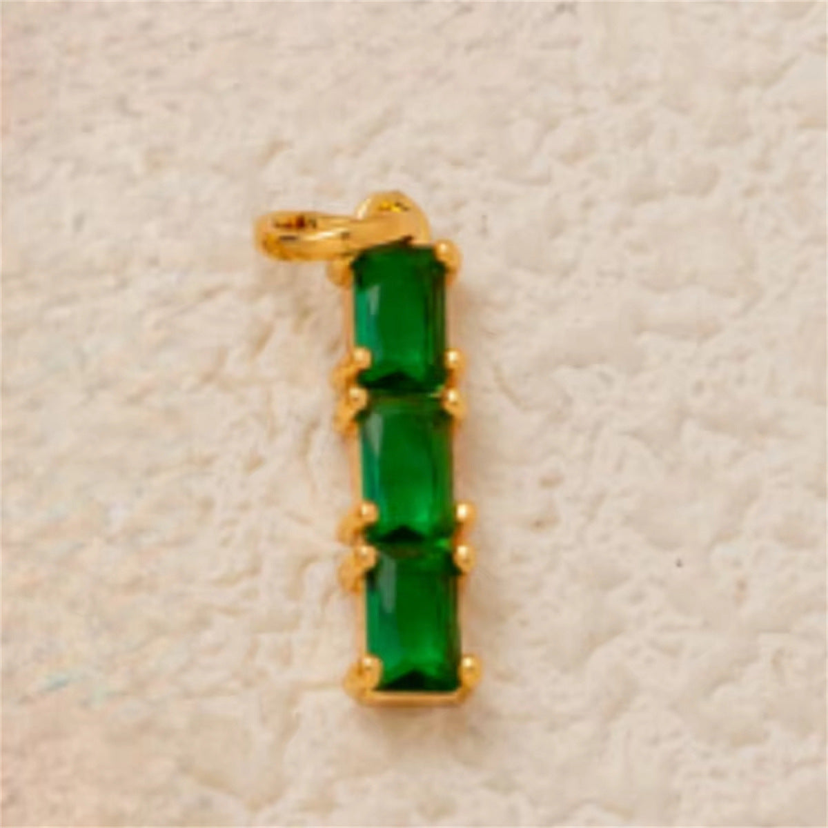 Minimalist Floral Pattern Brass PVD Plated Charm Bar