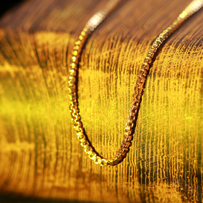 Collana a catena a O in acciaio al titanio minimalista da donna Collana sottile per clavicola senza ciondolo Gioielli in acciaio inossidabile ipoallergenici