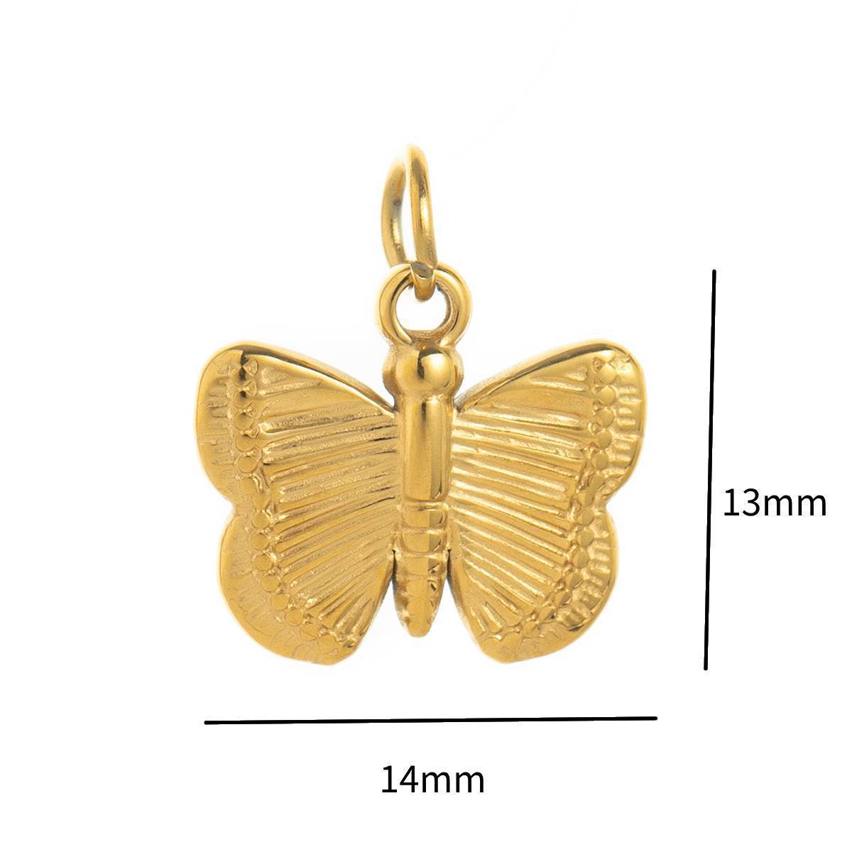 Casual 18K Gold PVD Stainless Steel Elephant Heart Pendant Necklace