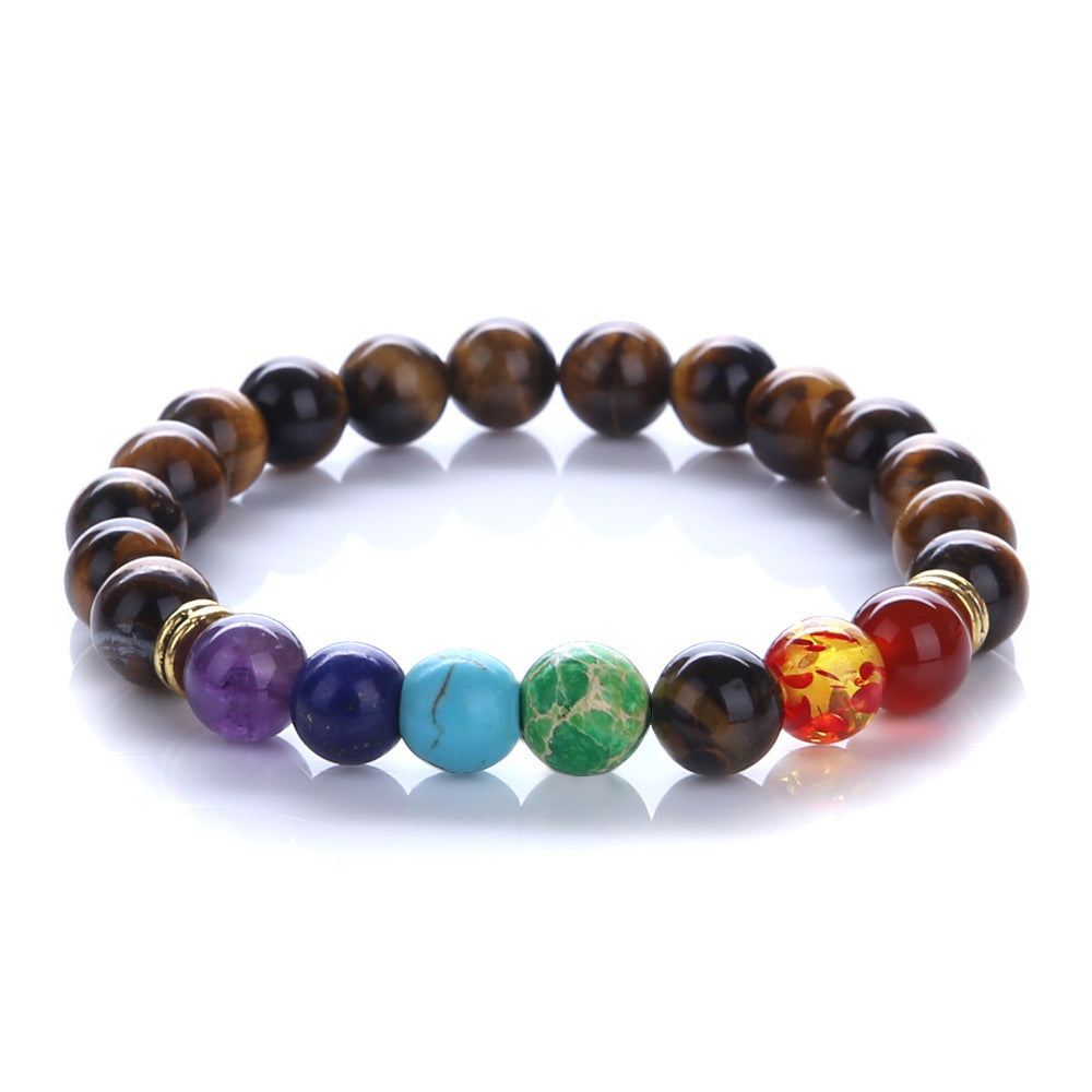 Geometric Agate and Crystal Bracelet Unisex