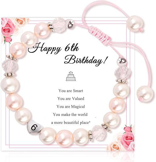 Sweet Pink Pearl Butterfly Letter Charm Bracelet for Women