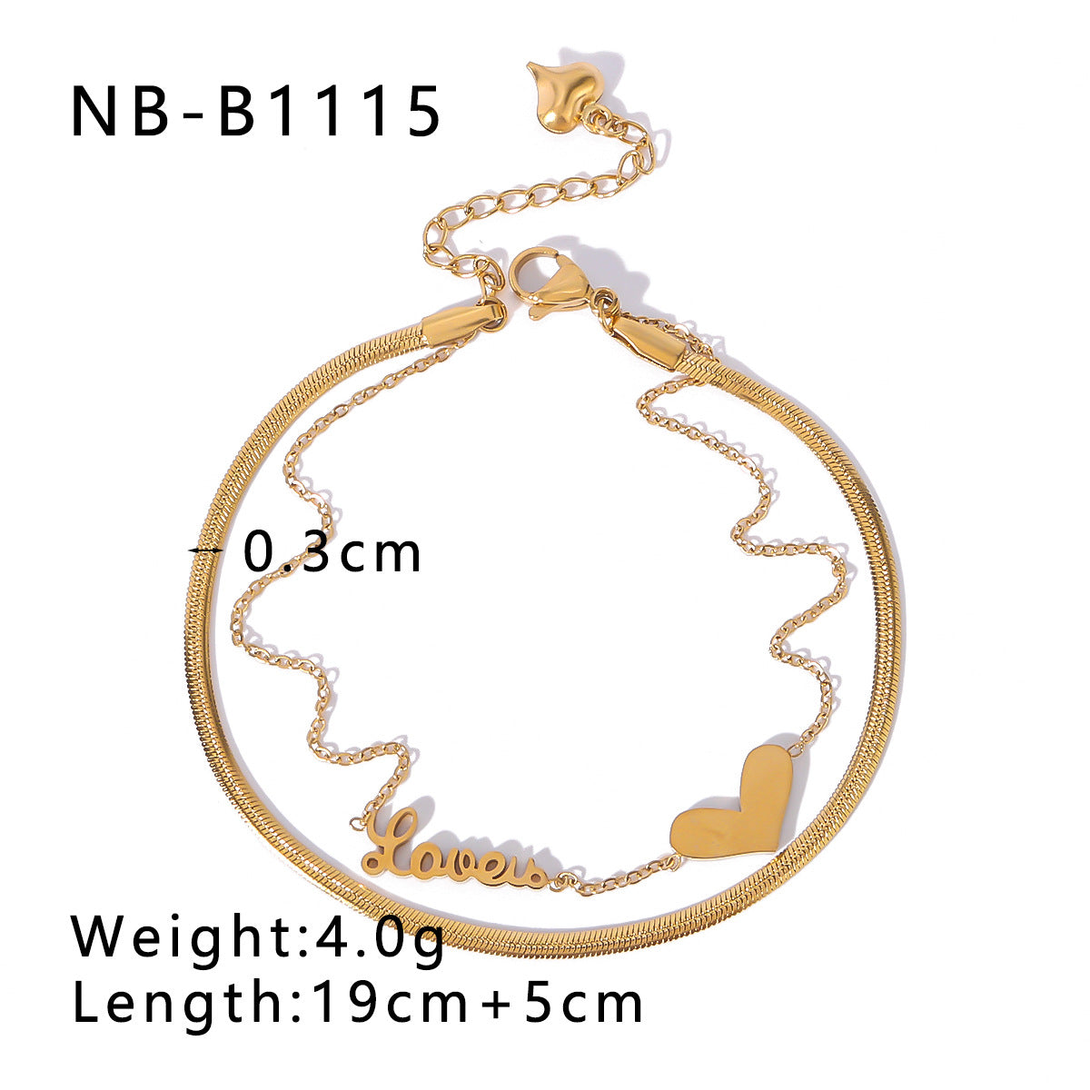 Bracciale da donna bohémien a farfalla stella geometrica in acciaio inossidabile con placcatura sottovuoto 18 carati