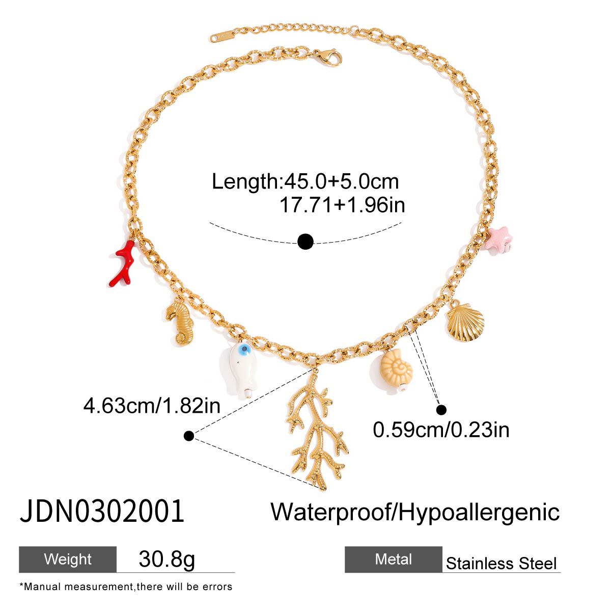 Minimalist Elegant Geometric Stainless Steel Necklace with Titanium Steel Pendant for Women