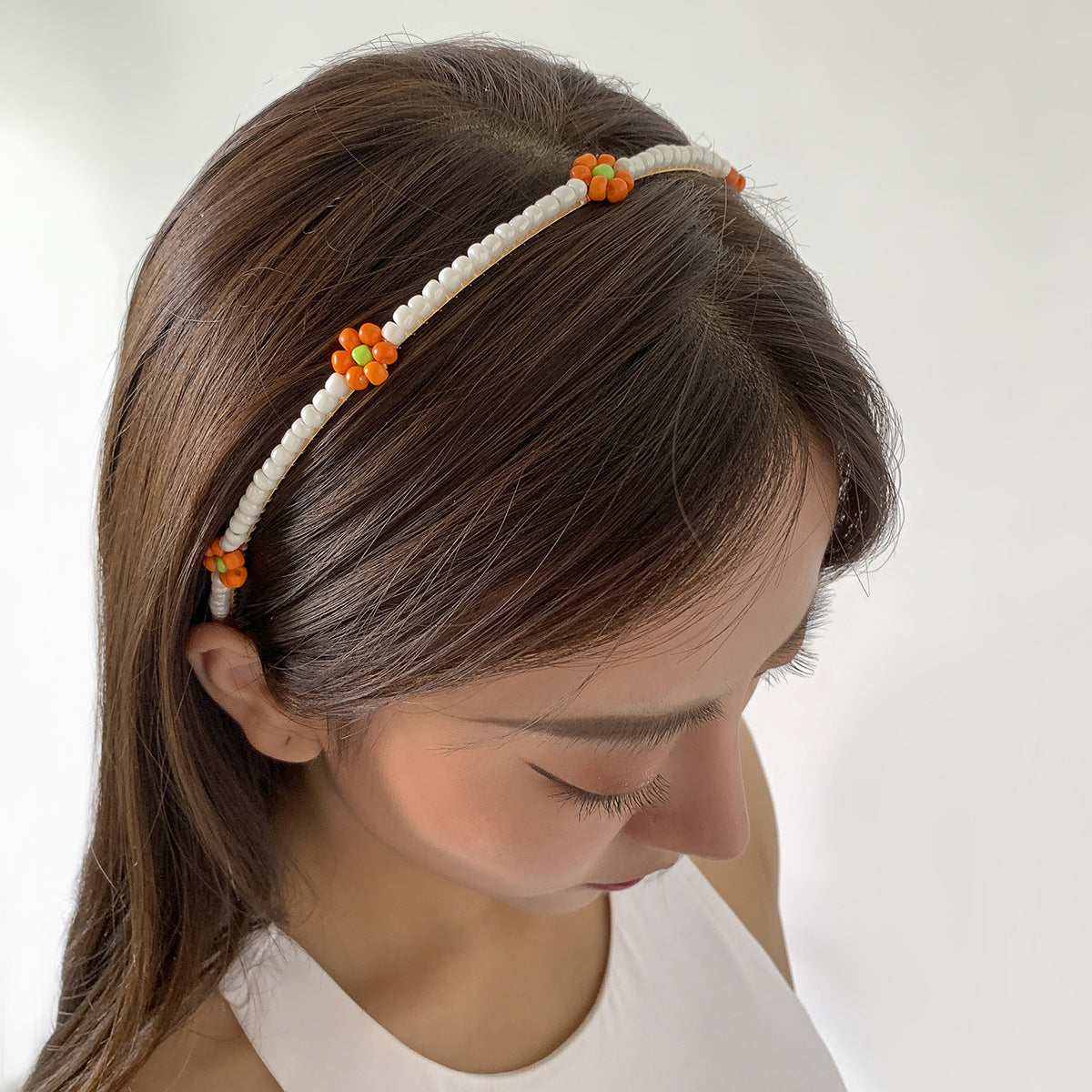 Vintage Woven Daisy Flower Headband for Women