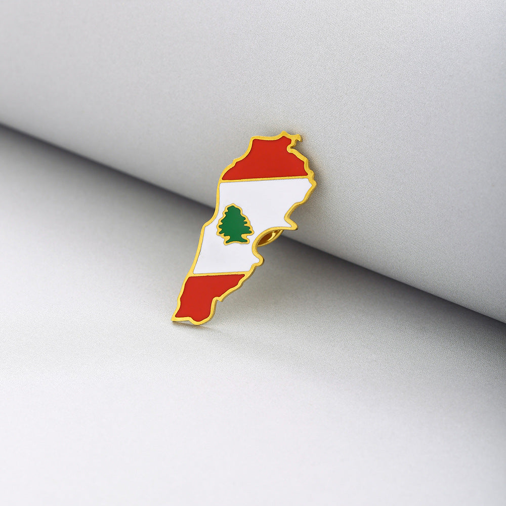 Broche de esmalte de acero inoxidable geométrico minimalista para hombres y mujeres
