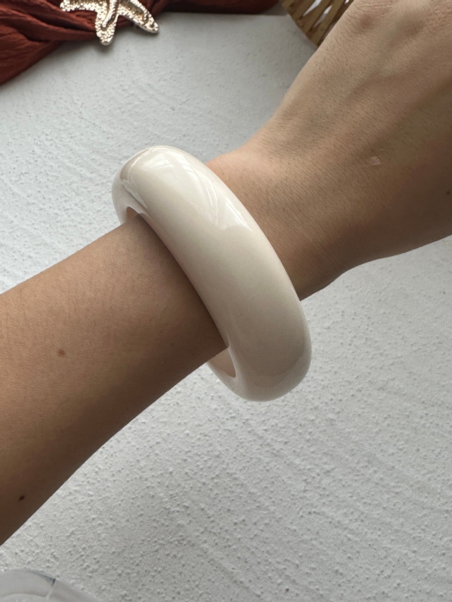 Geometric Marble Texture Resin Drip Oil Bracelet for Women