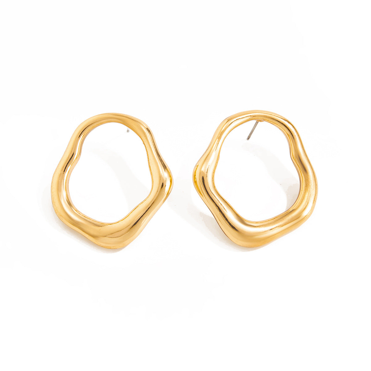 Minimalist Geometric Teardrop Triangle Zinc Alloy Plated Earrings for Women