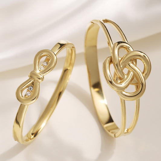 Minimalist 18K Gold Plated Stainless Steel Bracelet with Cubic Zirconia for Women