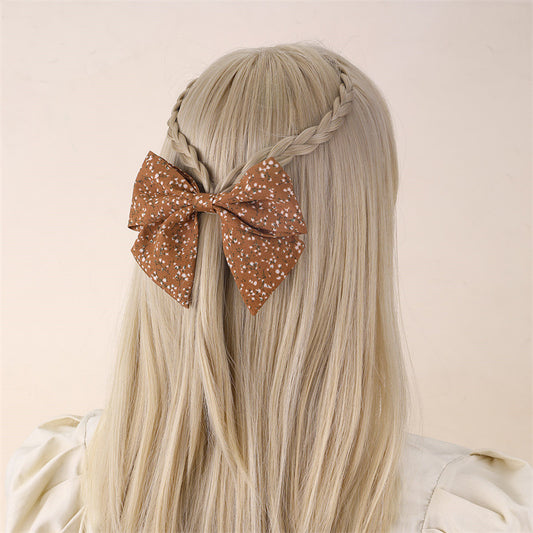 Set di fermagli per capelli in stile naturale per ragazze con dettagli a balze e in rete, forcine a molla per trecce e styling laterale