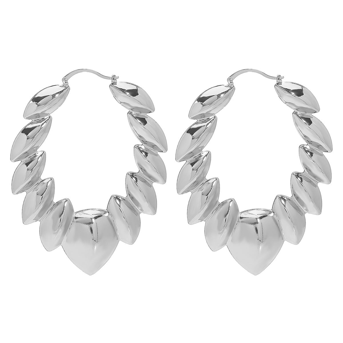 Pendientes de Tachuela Geométricos Minimalistas para Mujer de Hierro con Acabado Galvanizado a la Moda para Uso Diario