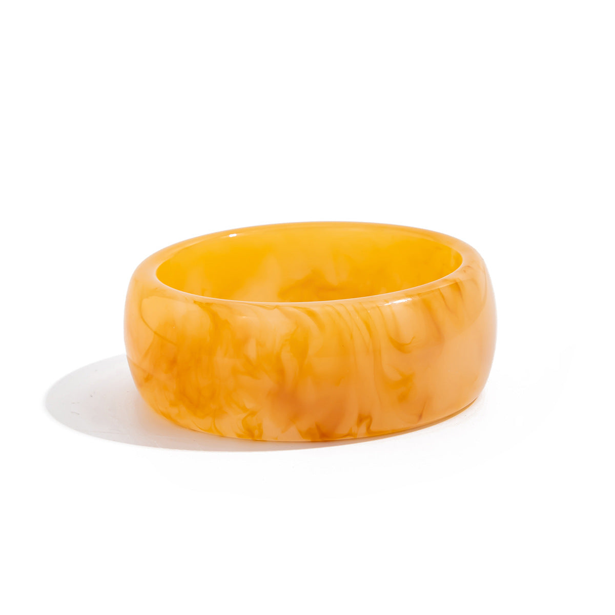 Pulsera de puño de metal redondo irregular geométrico minimalista con acabado chapado para mujer
