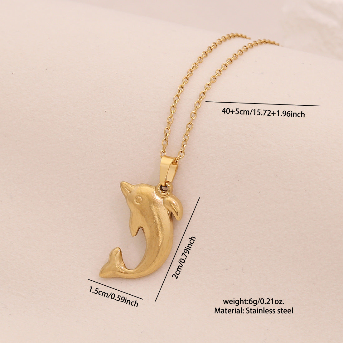 Personalized Stainless Steel Ocean Animal Pendant Necklace with Electroplated Finish - Starfish, Turtle, Seahorse & Tropical Fish Designs