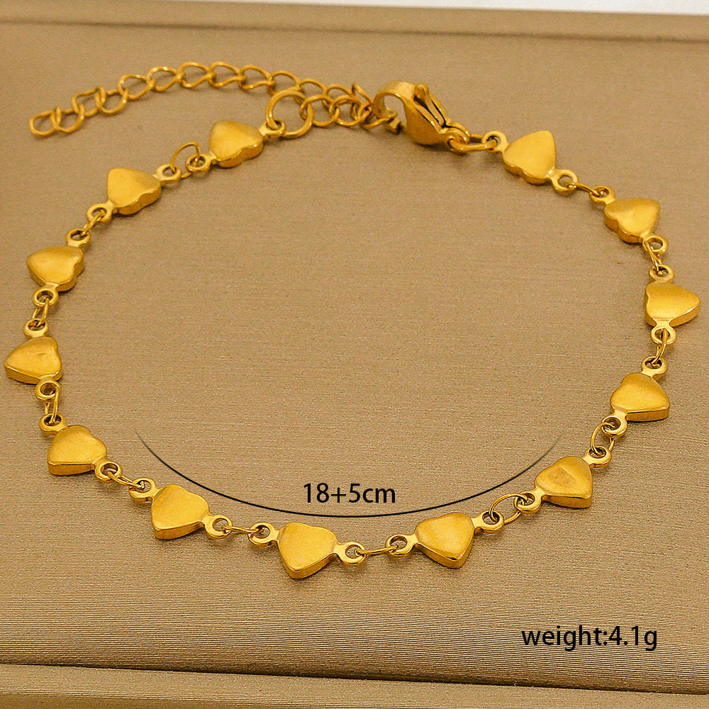 Set di bracciali multistrato minimalisti in acciaio inossidabile con placcatura sottovuoto, da indossare tutti i giorni