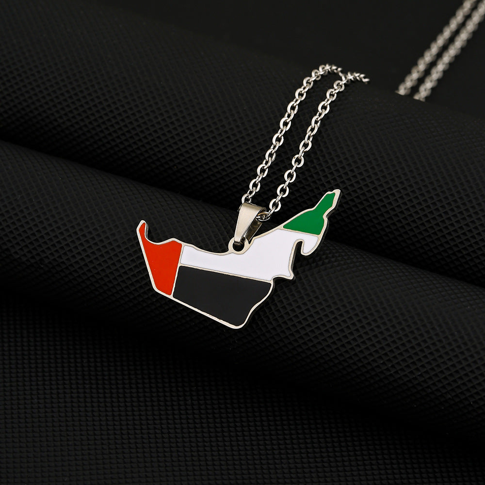 Collana con ciondolo geometrico minimalista in acciaio al titanio con catena a O in acciaio inossidabile galvanizzato per uomo e donna
