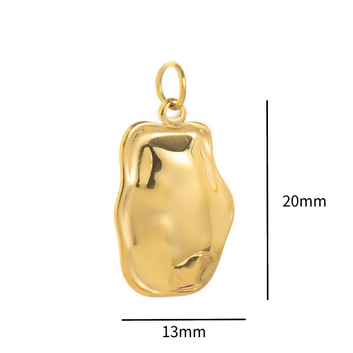 Vintage 18K Gold Plated Stainless Steel Butterfly Pendant Charm Bar PVD