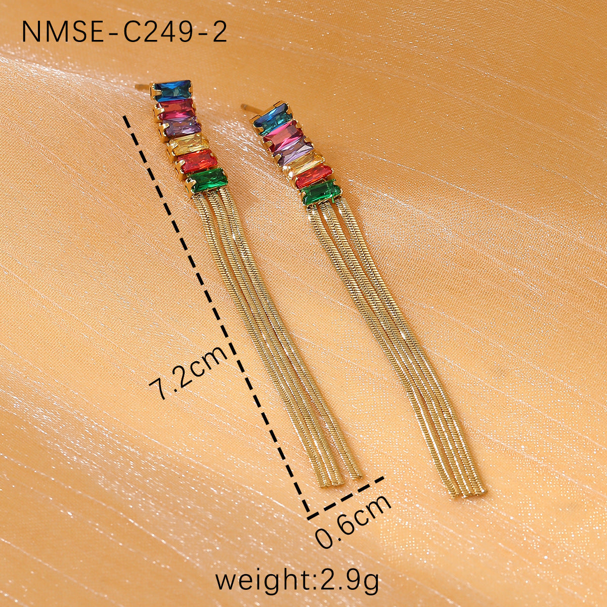 Pendientes de acero inoxidable con borlas de moda para mujer con acabado chapado, joyas elegantes y versátiles de estilo lujoso