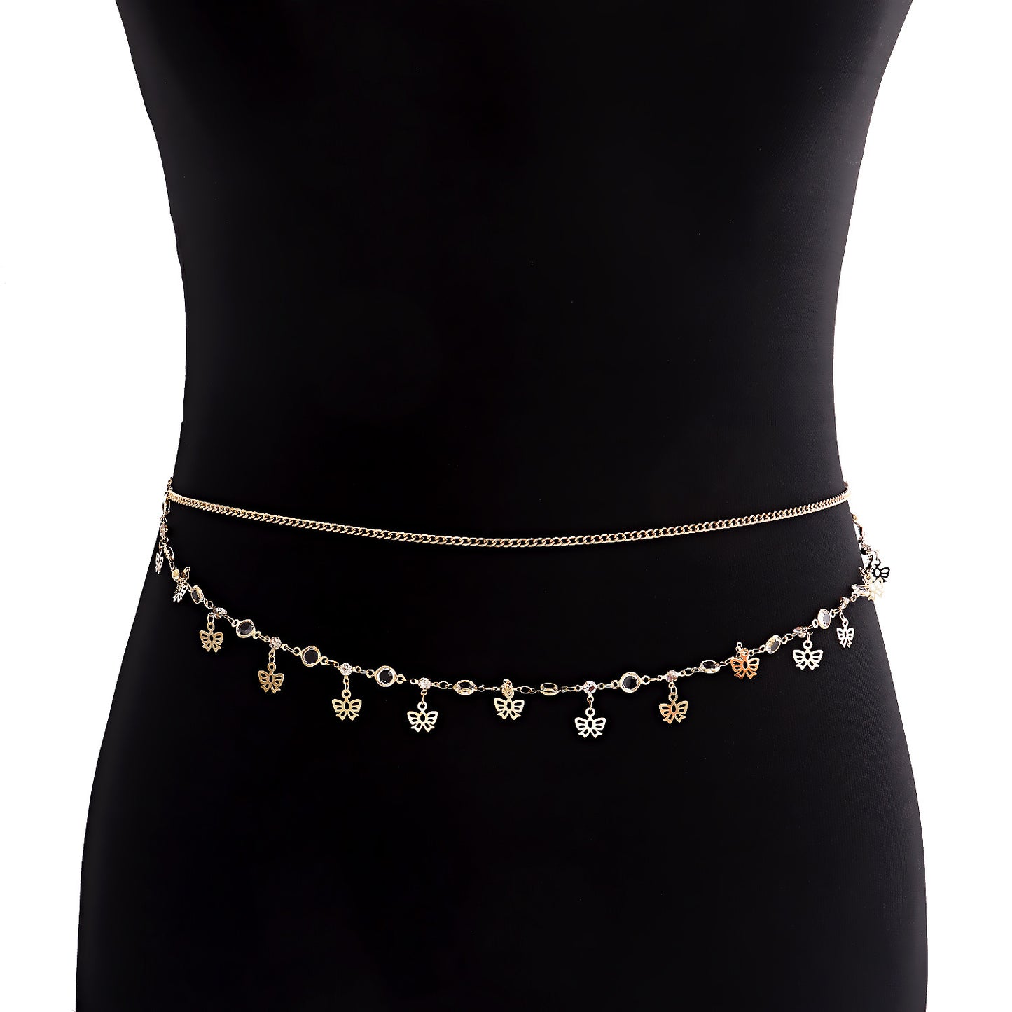 Punk Streetwear Butterfly Metal Body Chain for Women