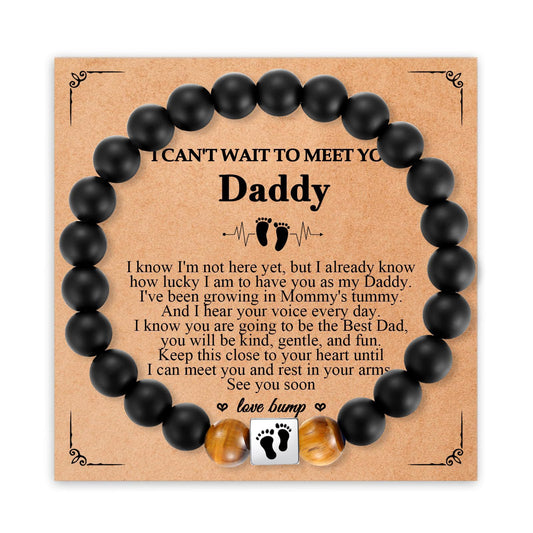 Minimalist Matte Square Tiger's Eye Elastic Bracelet for Men