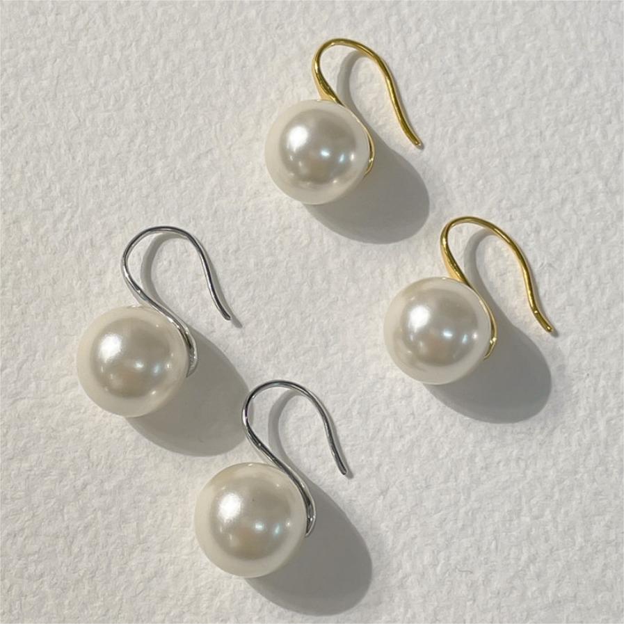 Orecchini da donna in argento sterling 925 placcato a forma di lettera, stile coreano minimalista