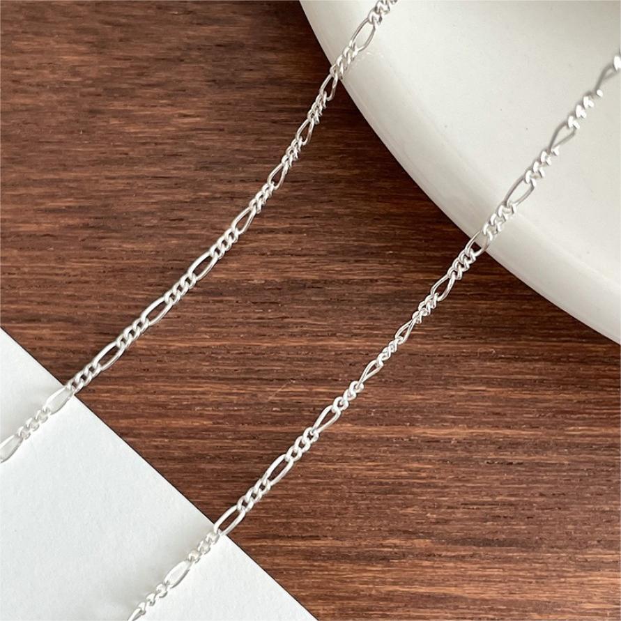 Minimalist Geometric Silver Bracelet with Interlocking Design Handmade in 925 Sterling Silver
