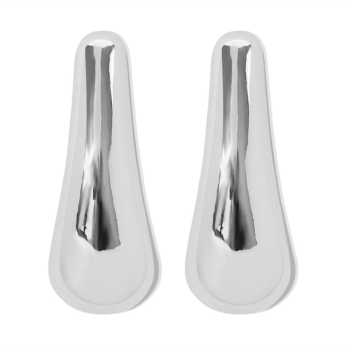 Pendientes colgantes geométricos minimalistas de aleación con acabado chapado para mujer, aretes con estilo y diseño de gota