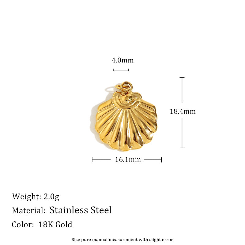 18K Gold Plated Stainless Steel Heart Charm Bar for Women