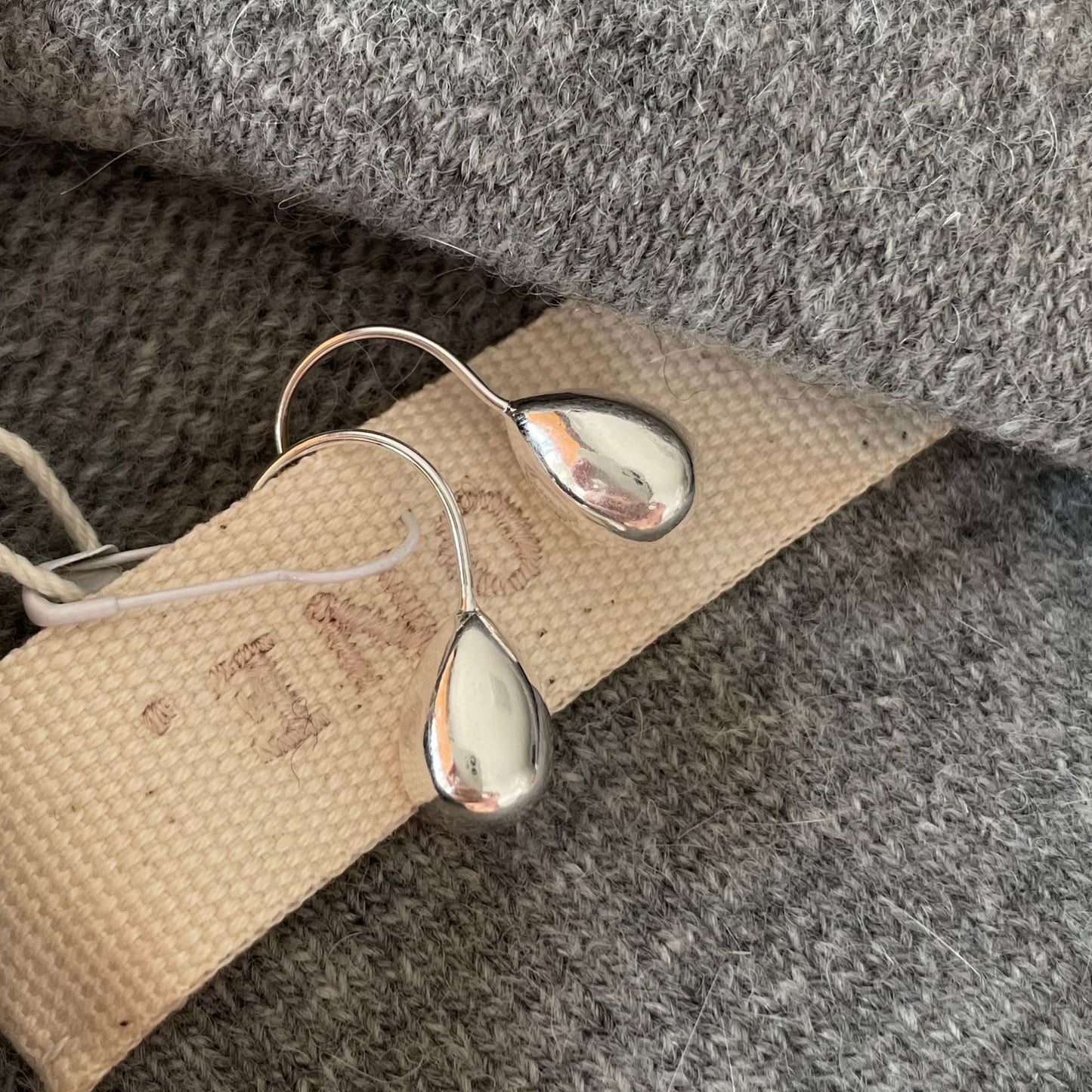 Minimalist Silver Drop Earrings in 925 Sterling Silver with Micro-Pave Setting