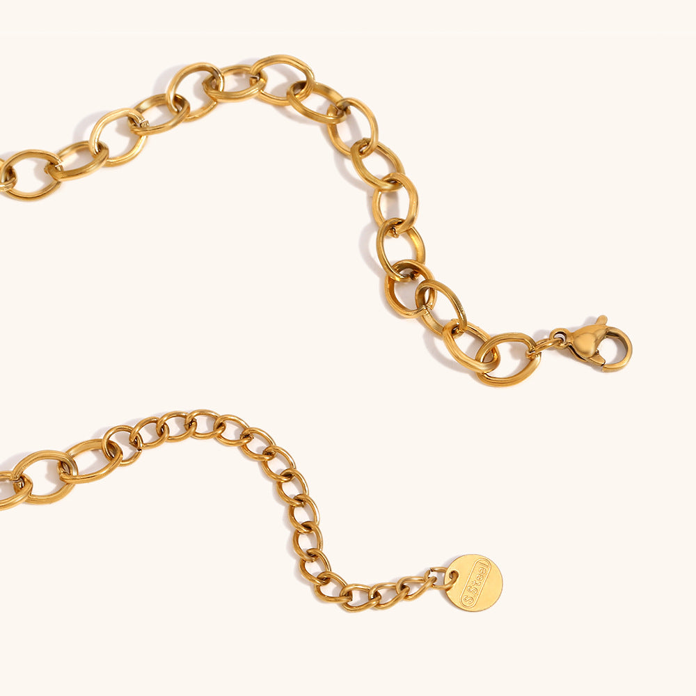 Collar con colgante de campana navideña de moda para mujer, acero inoxidable con baño de oro de 18 quilates, diseño de Papá Noel y árbol de Navidad de dibujos animados