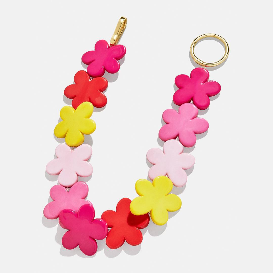 Minimalist Floral Plated Alloy Bag Charm