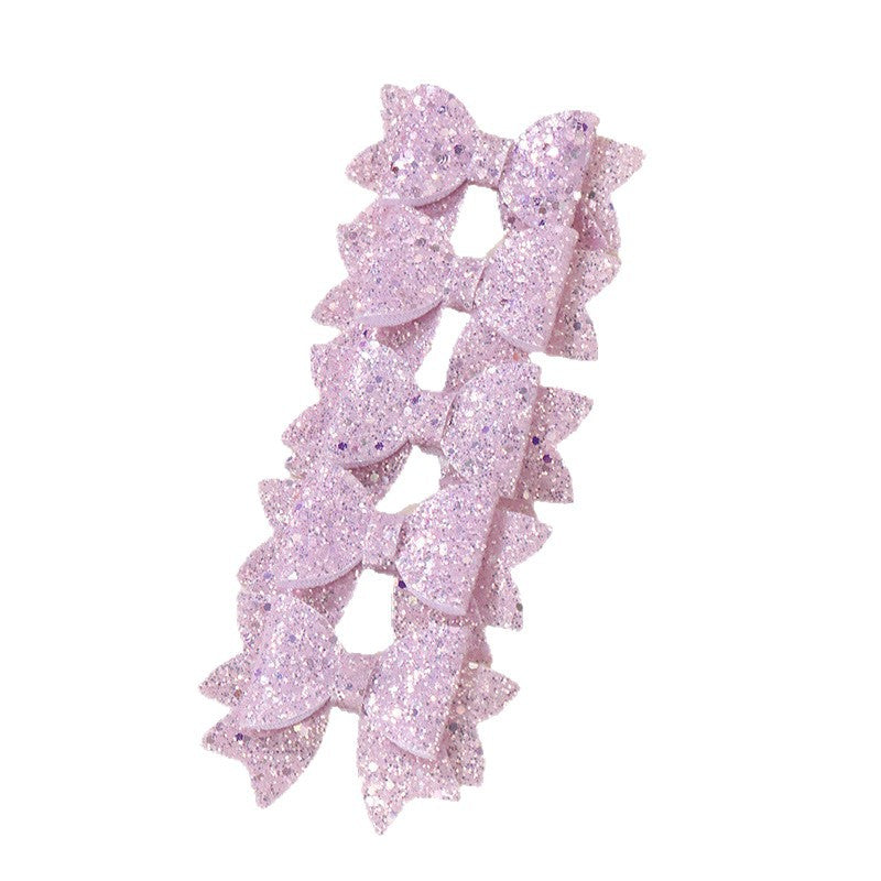 Fermaglio per capelli con fiocco doppio strato stile naturale per bambine con molletta a becco d'anatra in resina plastica, perfetto per bambini dai 3 ai 10 anni