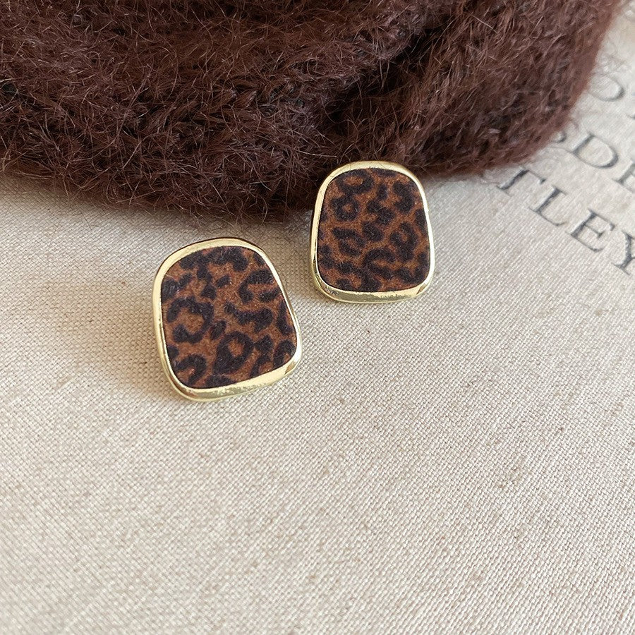 Pendientes Minimalistas Modernos Geométricos Cuadrados y Redondos de Aleación con Postes de Plata de Ley 925 para Mujer