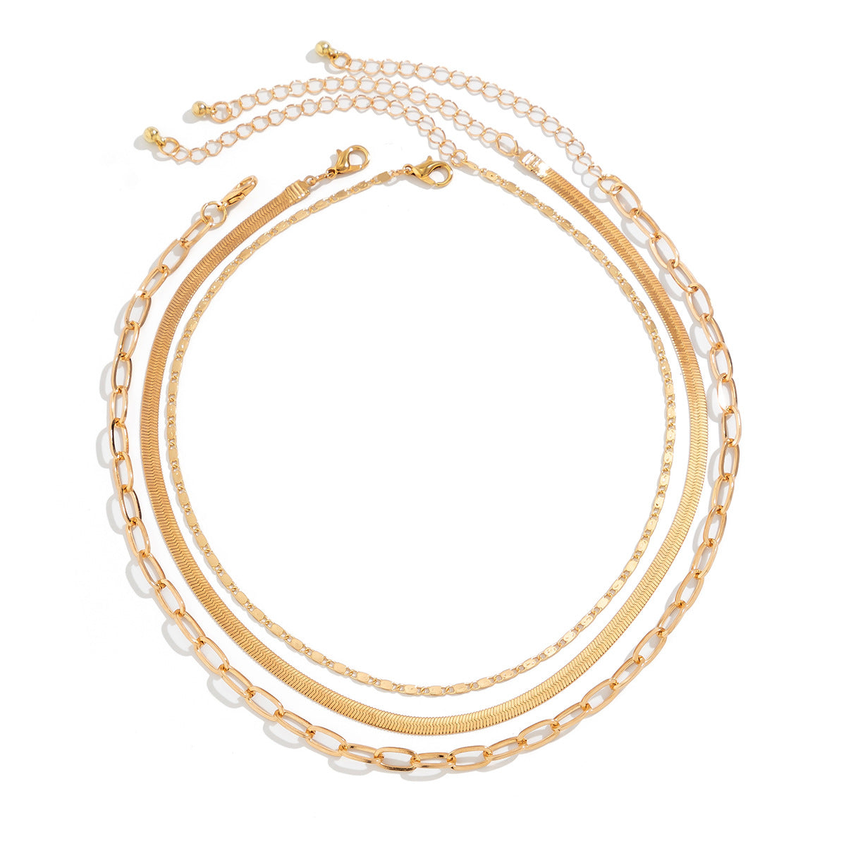 Collana Minimalista a Cuore in Rame con Intarsio di Strass e Catena Snake per Donna