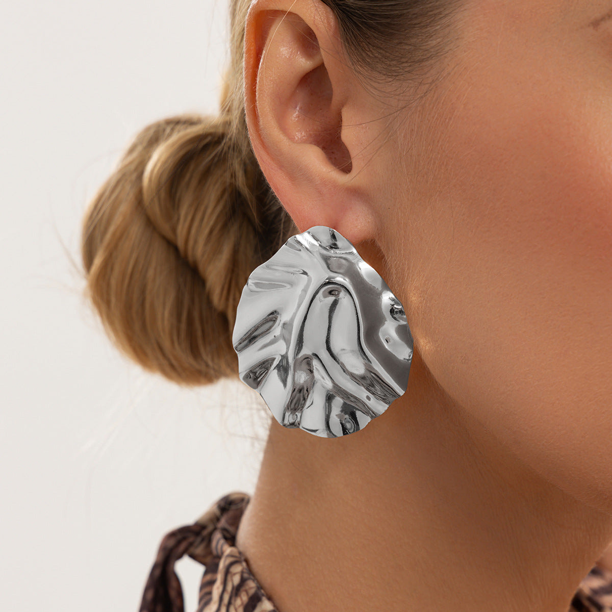 Minimalist Geometric Plated Iron Irregular Earrings for Women