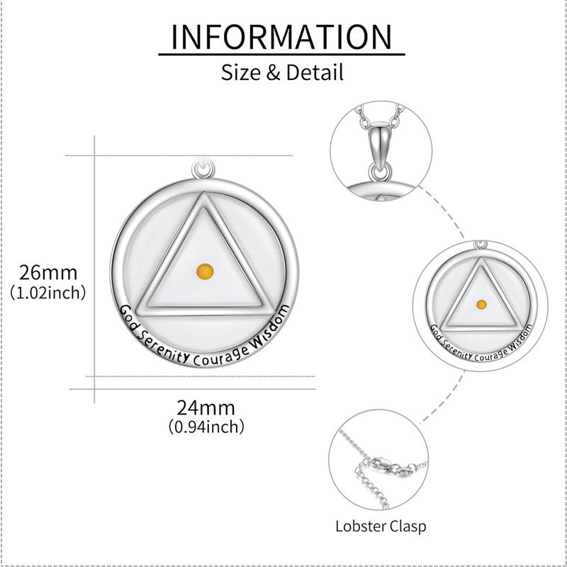Minimalist Geometric Triangle Pendant Necklace for Women in Stainless Steel with Polished Finish