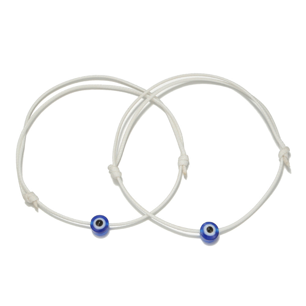 Plated Geometric Round Braided Friendship Bracelet Set for Unisex