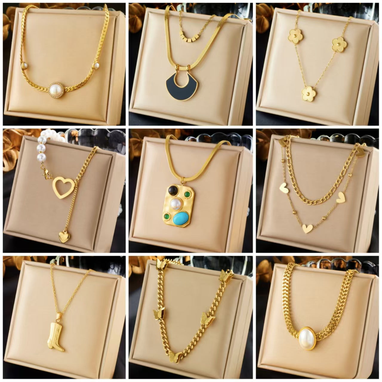 Sweet Minimalist Heart Titanium Steel Plated Necklace for Women