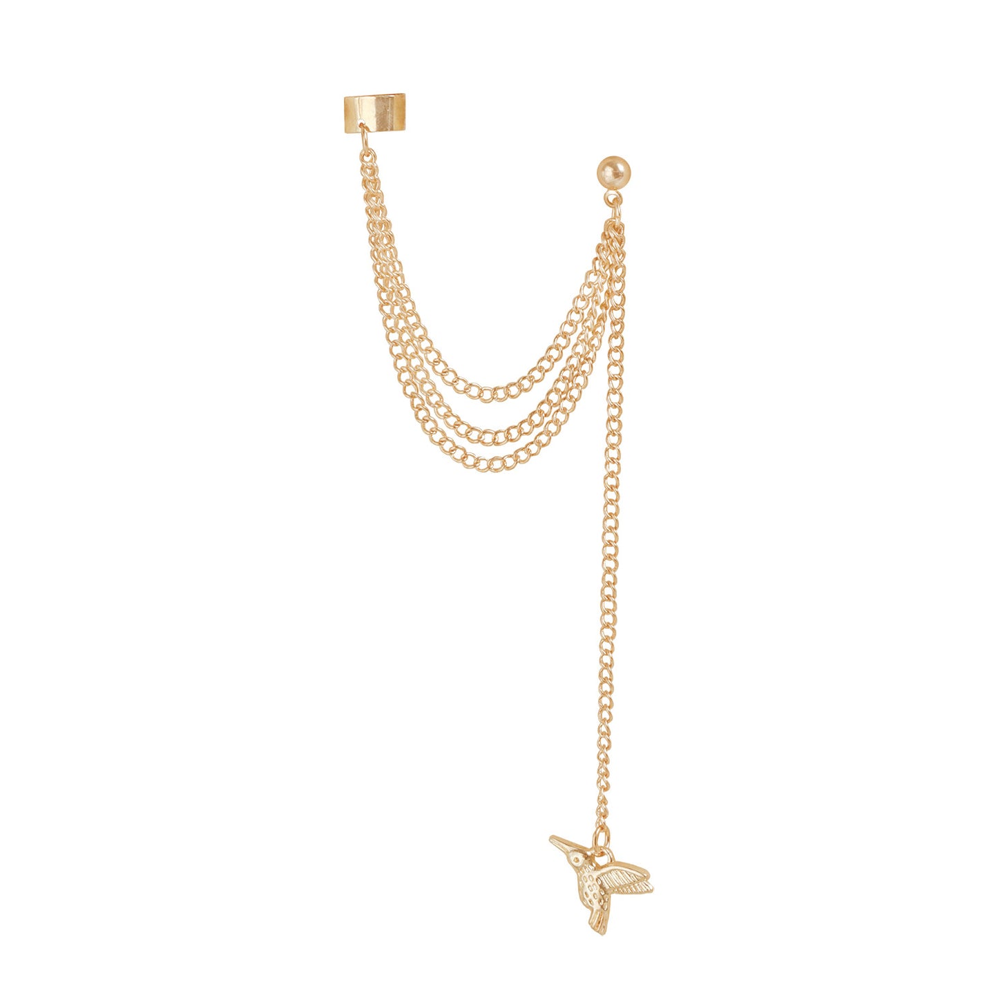 Vintage Geometric Cross Bird Round Plated Zinc Alloy Earrings for Women