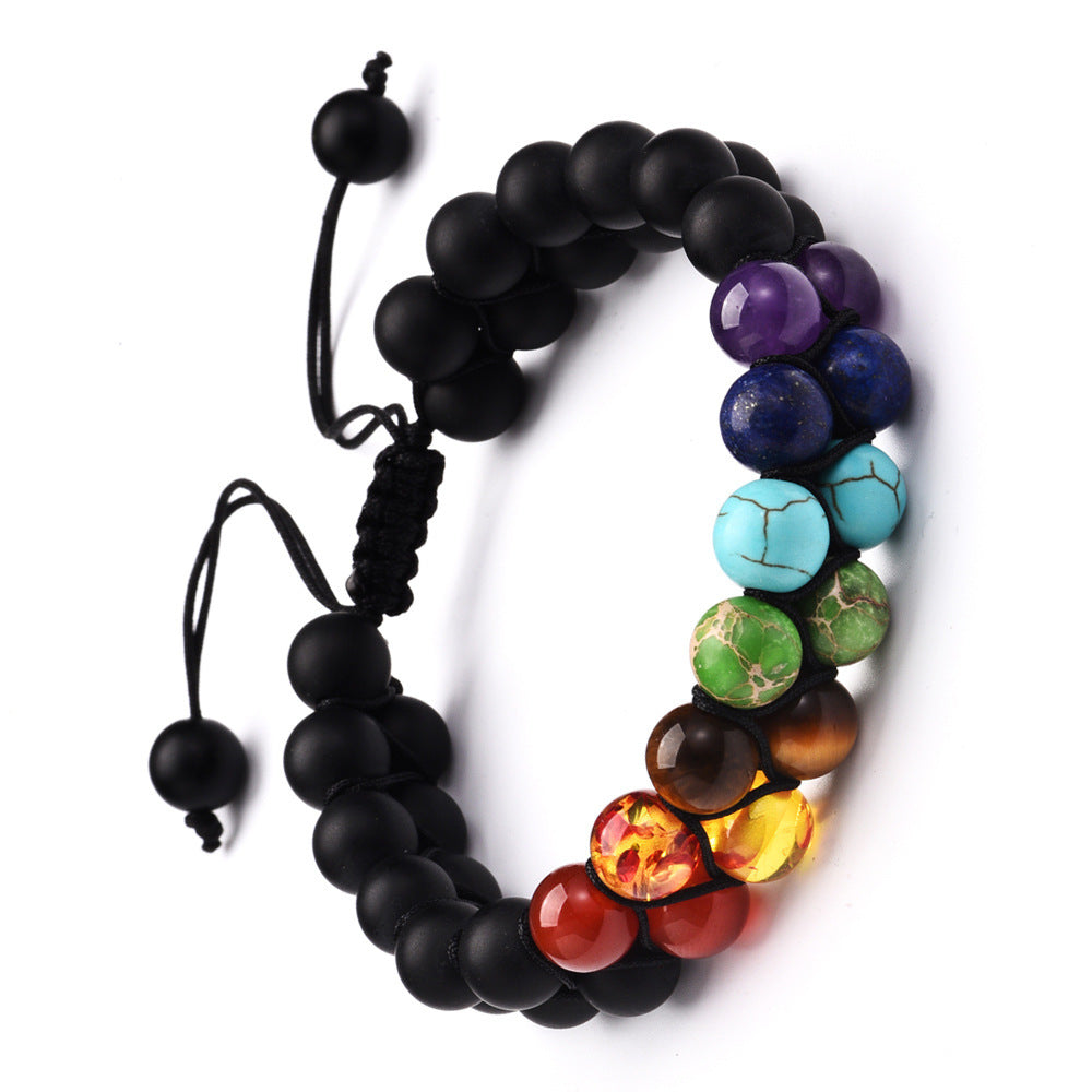 Sweet Geometric Matte Agate Turquoise Woven Bracelet Unisex Yoga Jewelry