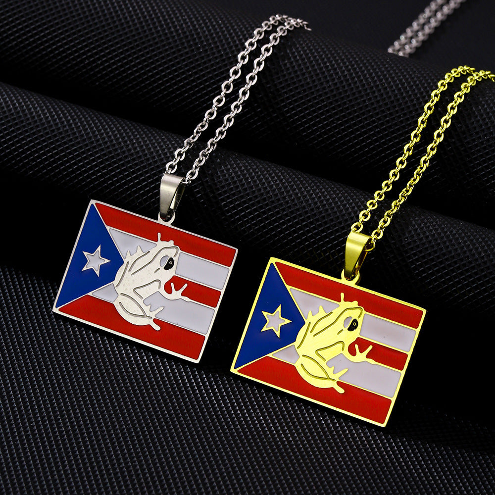 Collar O-Chain Vintage Geométrica de Acero Inoxidable Chapado para Unisex con Acabado Esmaltado