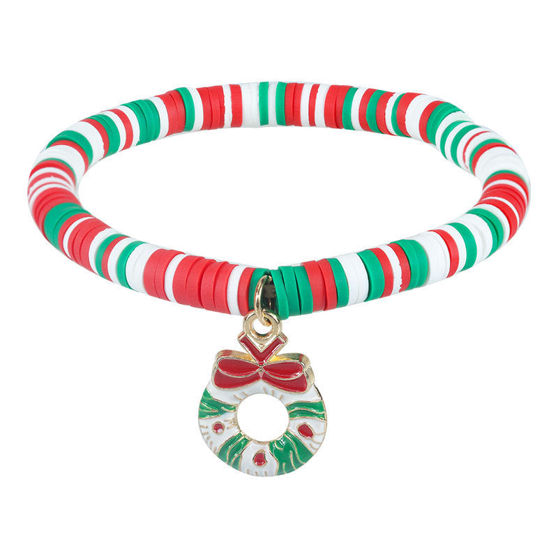 Christmas Letter Alloy Charm Bar Bracelet Unisex DIY Handmade