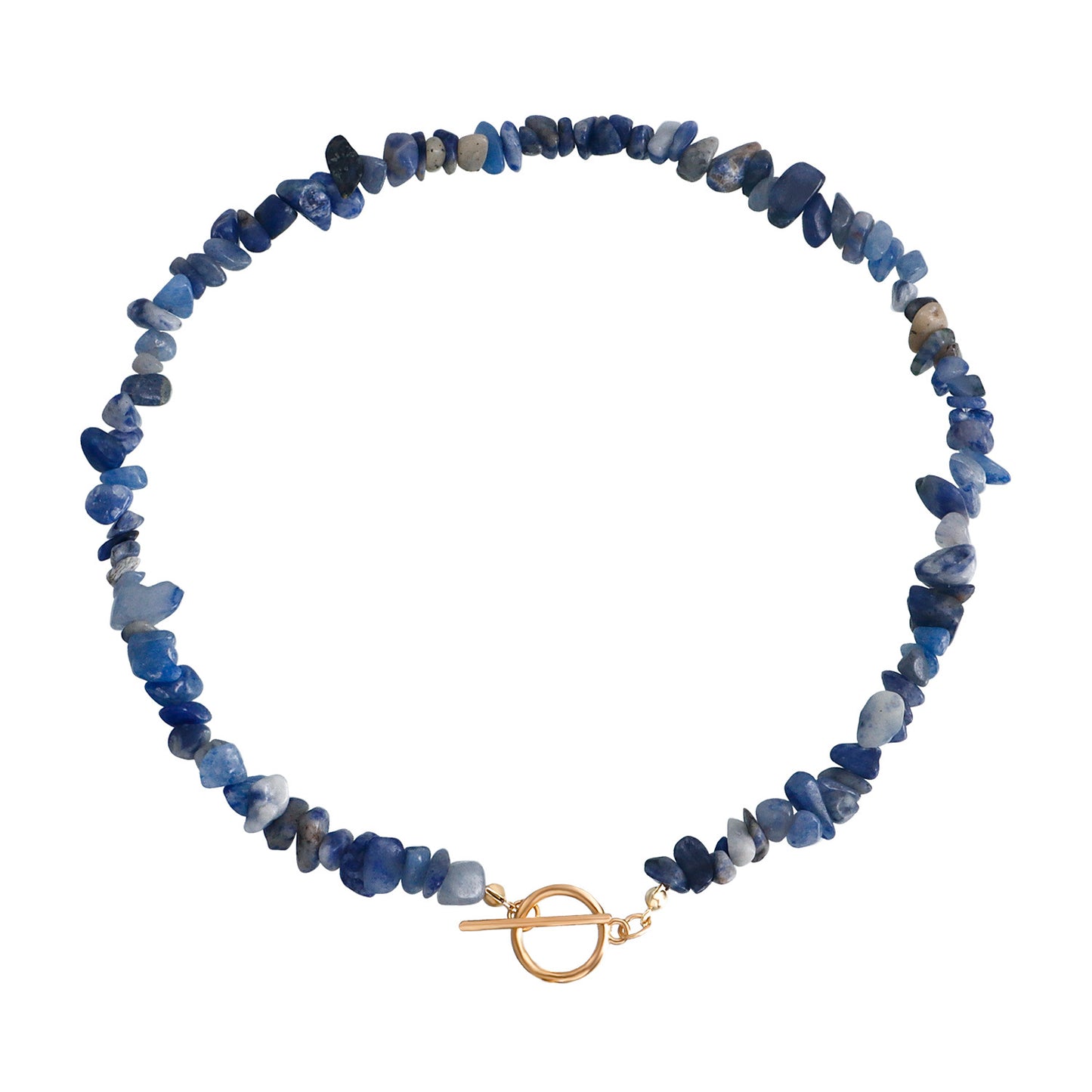 Collar geométrico minimalista de aleación con colgante de turquesa y detalles de perlas para mujer