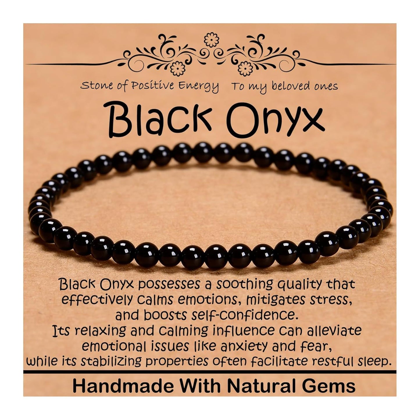 Sweet Geometric Obsidian Tiger Eye Beaded Bracelet for Unisex