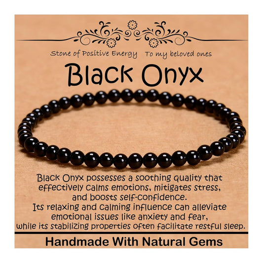 Sweet Geometric Obsidian Tiger Eye Beaded Bracelet for Unisex