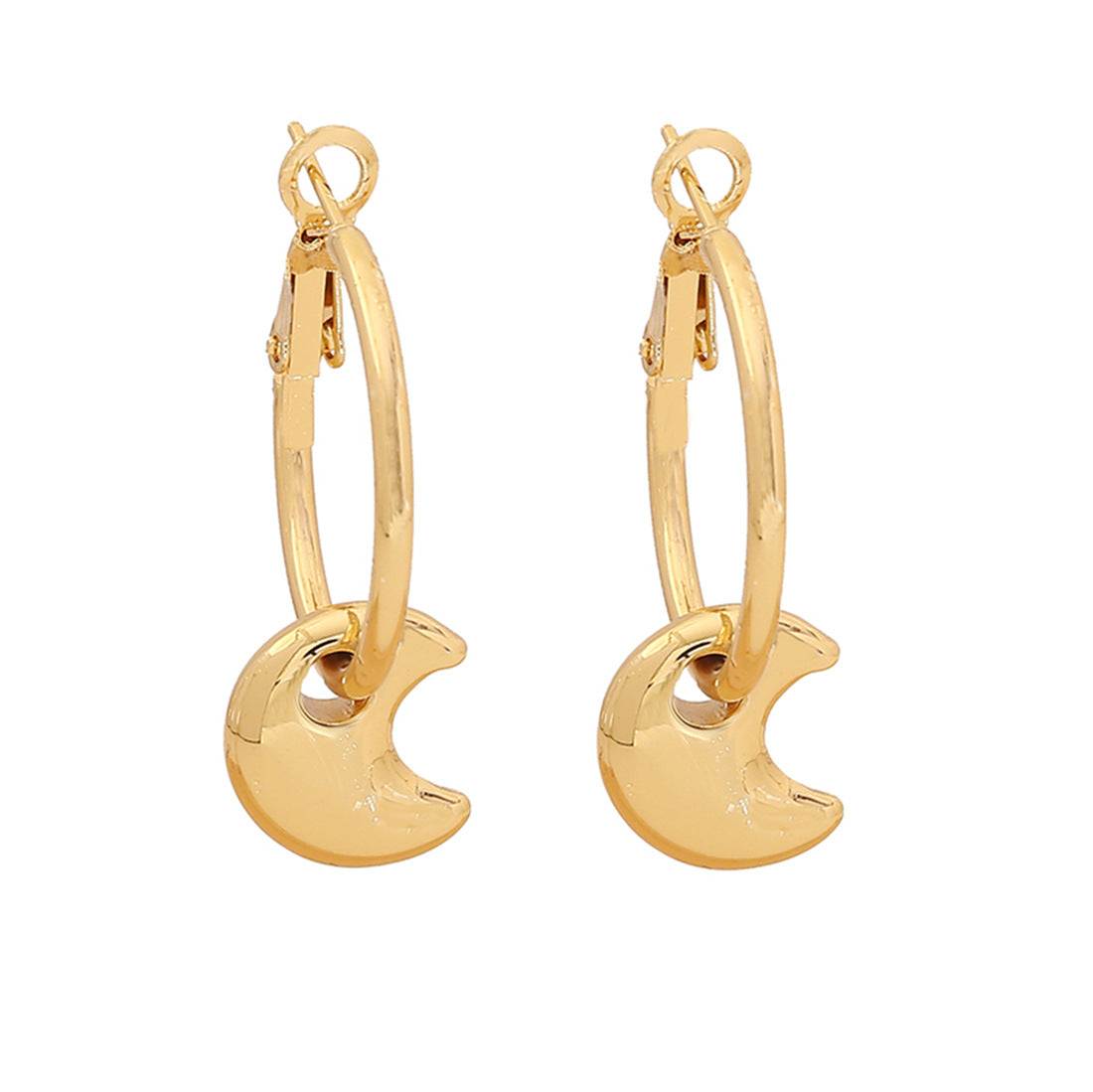 Orecchini da donna minimalisti con cuore e motivo floreale in acciaio inossidabile con finitura galvanica