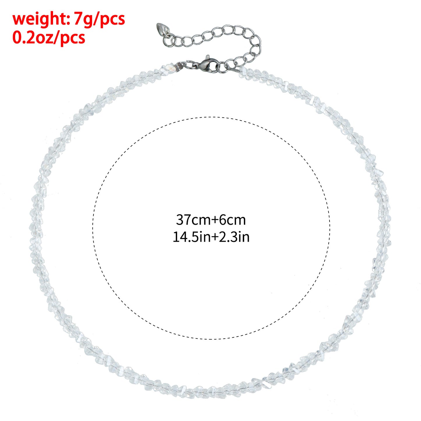 Collar de Dije Geométrico Minimalista de Cristal para Mujer con Amuleto de Aleación Electrochapada y Delicada Cadena de Clavícula