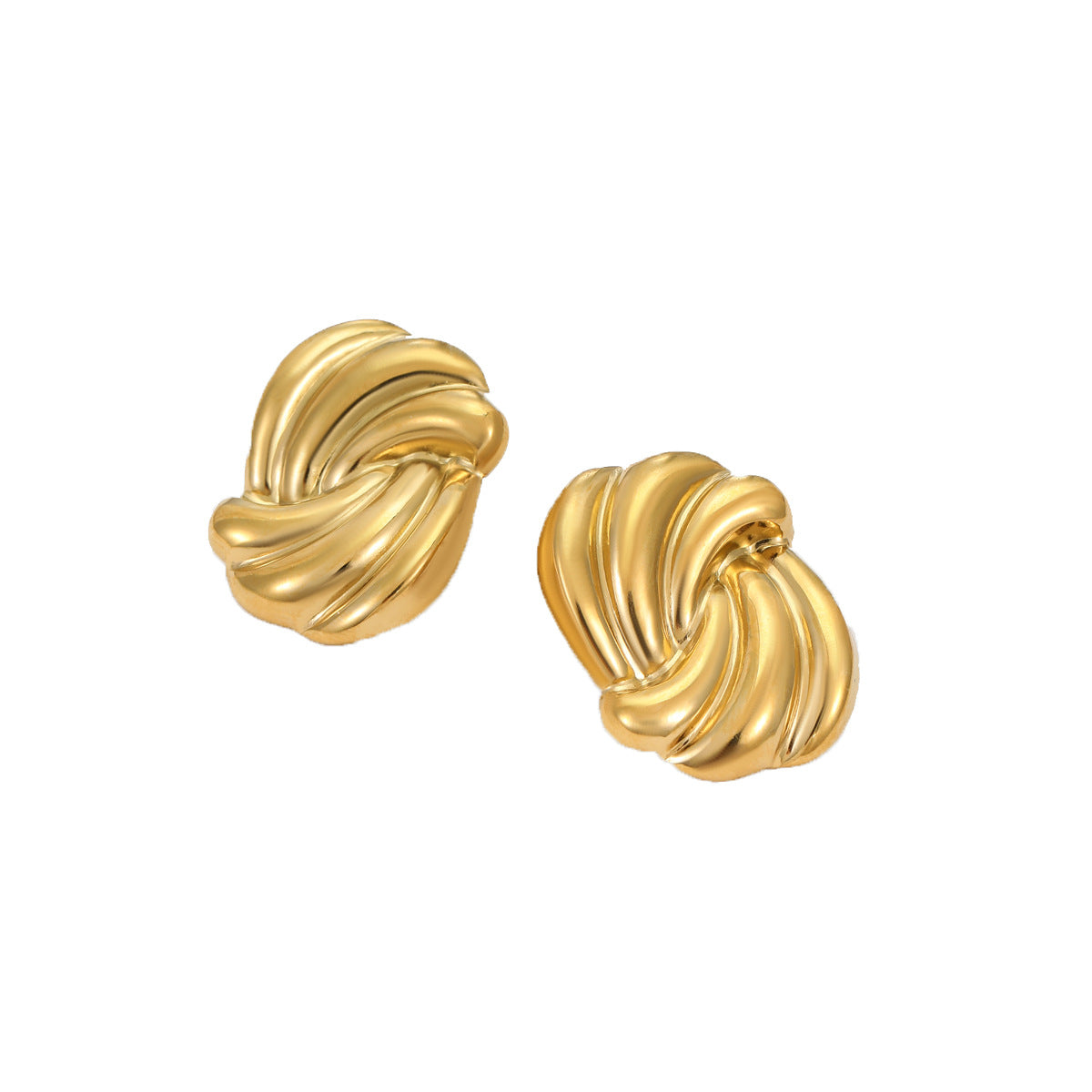 Minimalist Geometric Stainless Steel Earrings with Vacuum Plating for Women