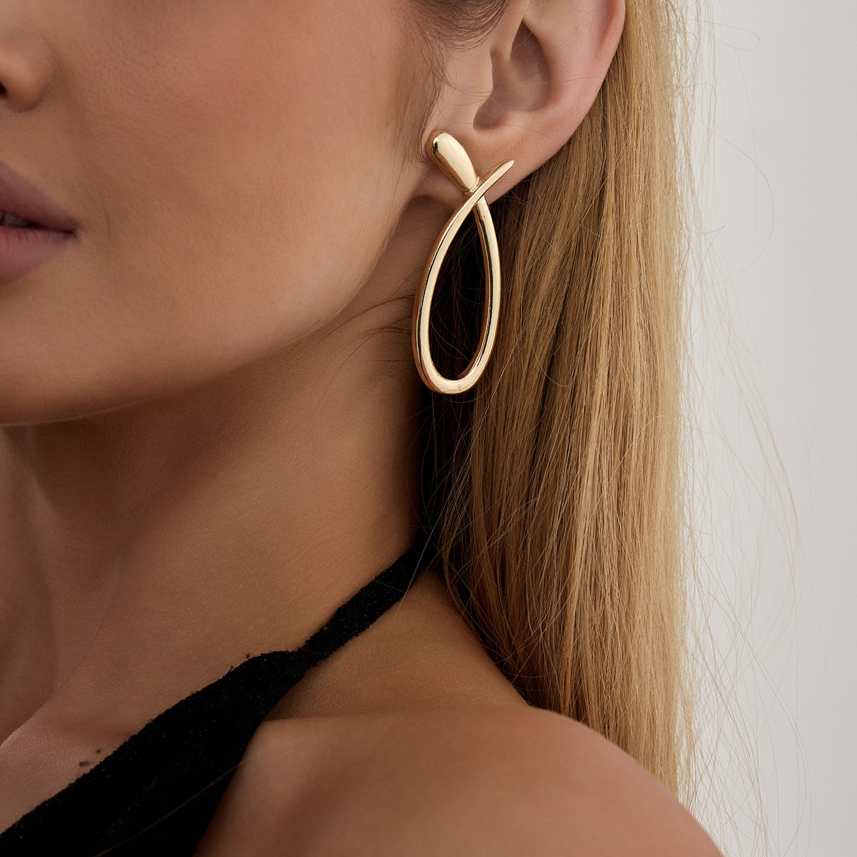 Minimalist Geometric Round Alloy Plated Earrings for Women